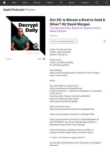 David Morgan Podcast